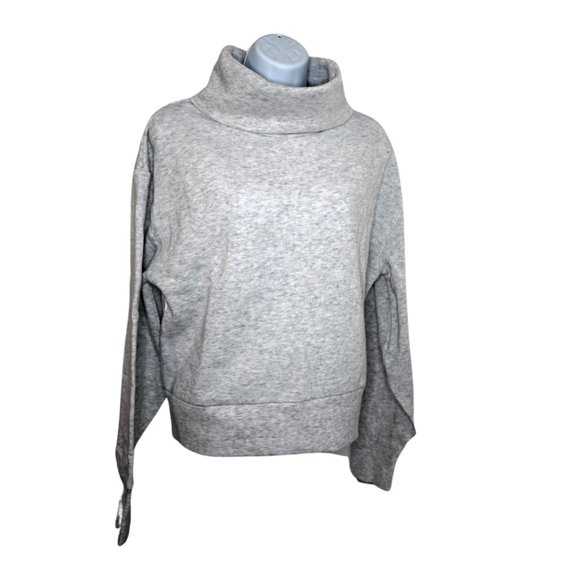 Junior’s Burnout Boxy Turtle Neck Top Mink / Gray - Picture 11 of 16